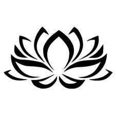 Szablon malarski lub naklejka kwiat lotosu