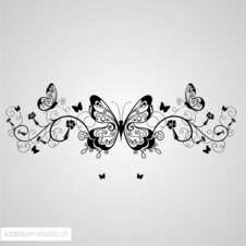 szablon malarski lub naklejka dekoracyjna  motyl, motyle dekor_24