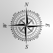 szablon malarski lub naklejka dekoracyjna kompas