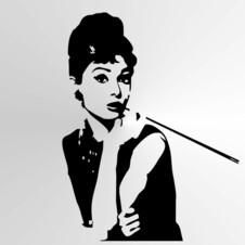 szablon lub naklejka dekoracyjna Audrey Hepburn