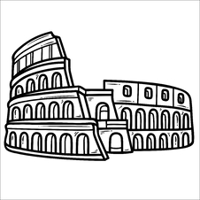 Szablon do malowania/ naklejka Koloseum