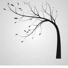 Szablon malarski lub naklejka ścienna drzewo, tree_64