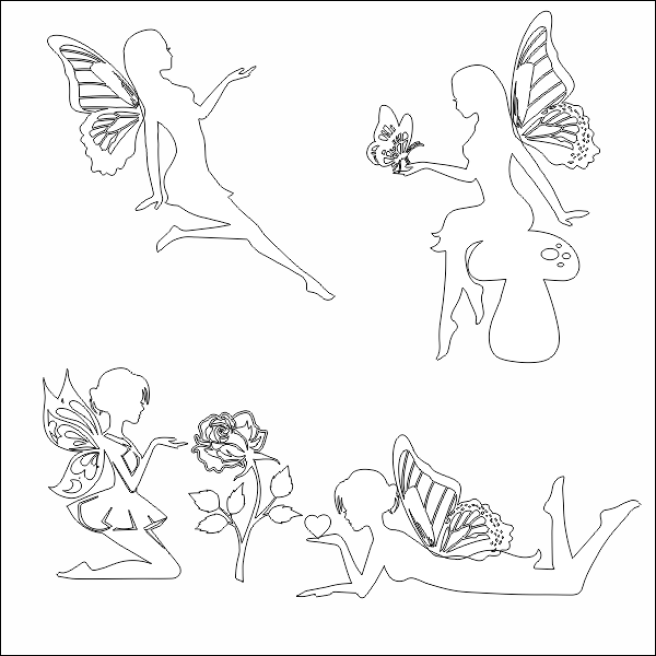 szablon lub naklejka dekoracyjna wróżki_02