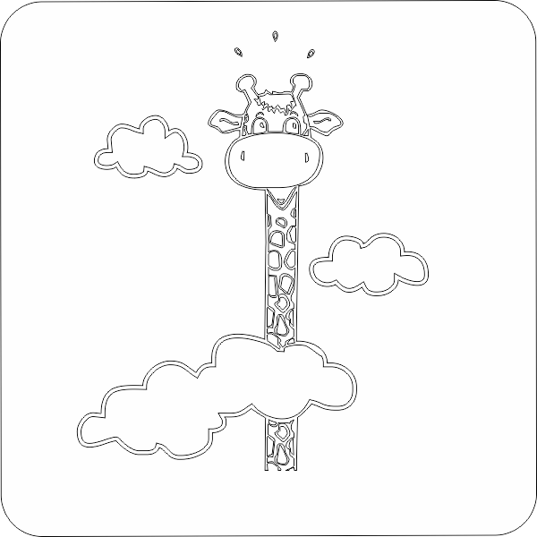 szablon do malowania lub naklejka ścienna Żyrafa