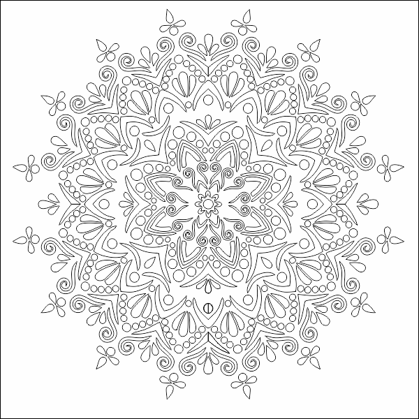 Szablon do batonu lub tynku BT_04 Mandala