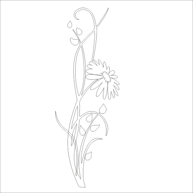 szablon lub naklejka dekoracyjna kwiat f_16