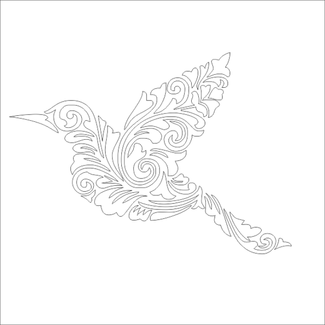 szablon malarski lub naklejka ptak birds_105