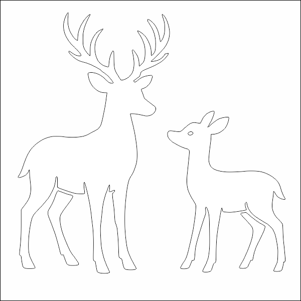 Szablon do malowania/ naklejka zwierzęta leśne
