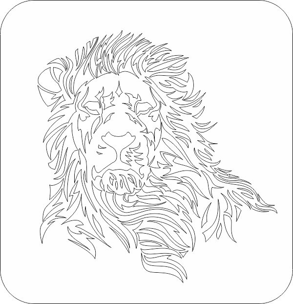 szablon do malowania lub naklejka głowa lwa