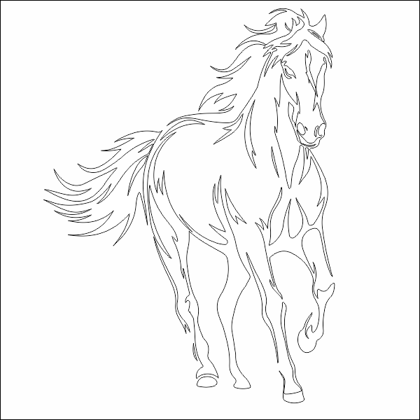 Szablon malarski lub naklejka Koń_06