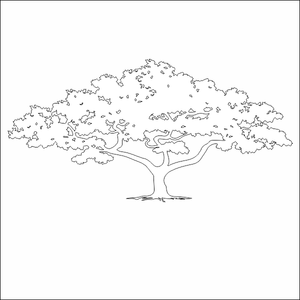 Szablon malarski lub naklejka ścienna bonsai  tree_07