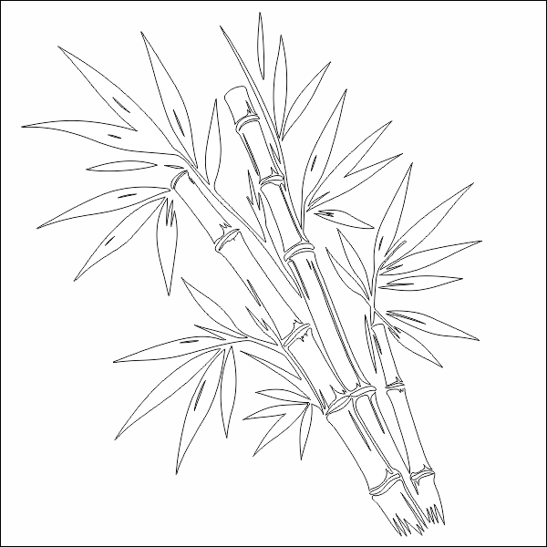 Szablon do malowania/ naklejka bambus_02
