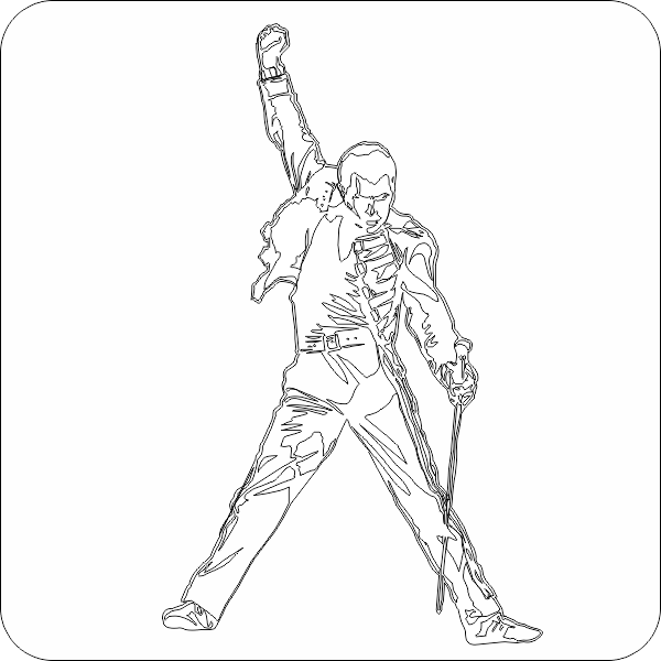 Szablon do malowania/ naklejka  Freddie Mercury