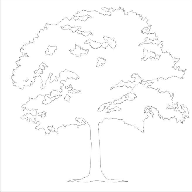 Szablon malarski lub naklejka ścienna drzewo, drzewka tree_28