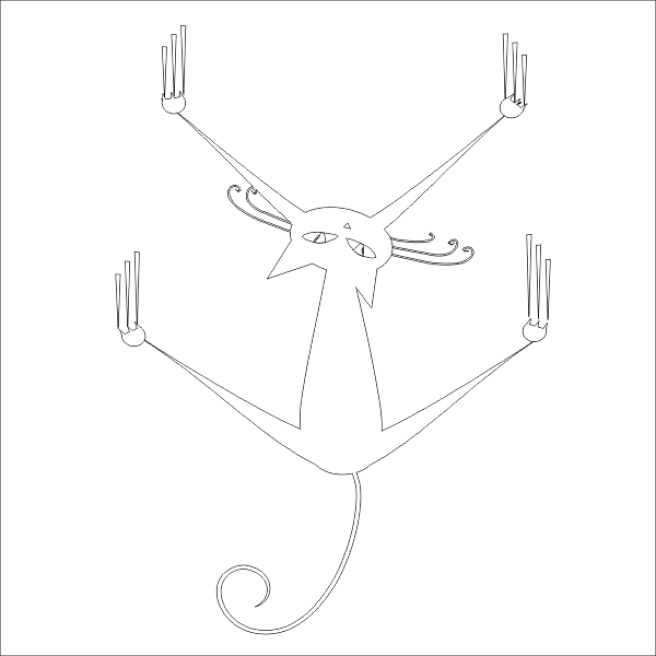 Szablon lub naklejka dekoracyjna KOT_05