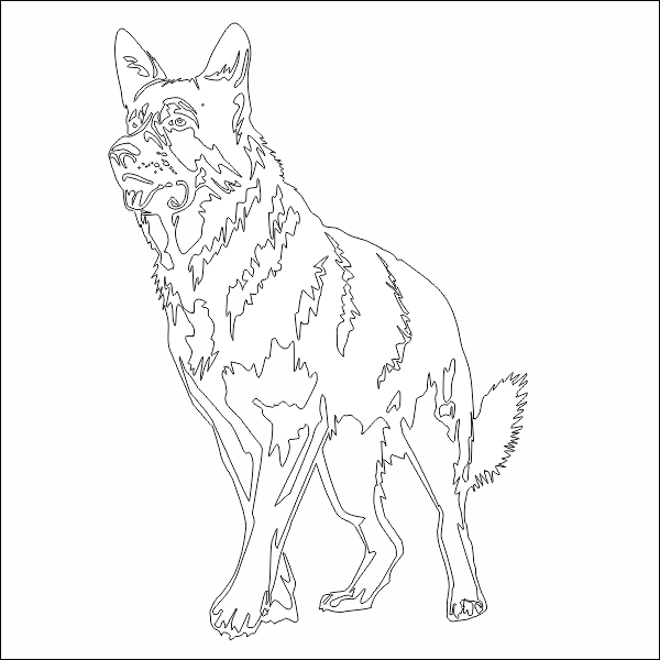 Szablon malarski lub naklejka owczarek niemiecki