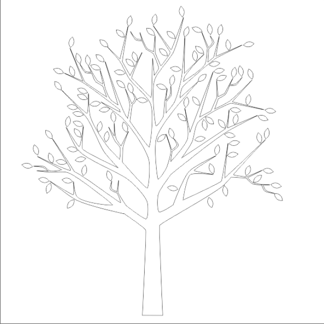 Szablon malarski lub naklejka ścienna tree_63